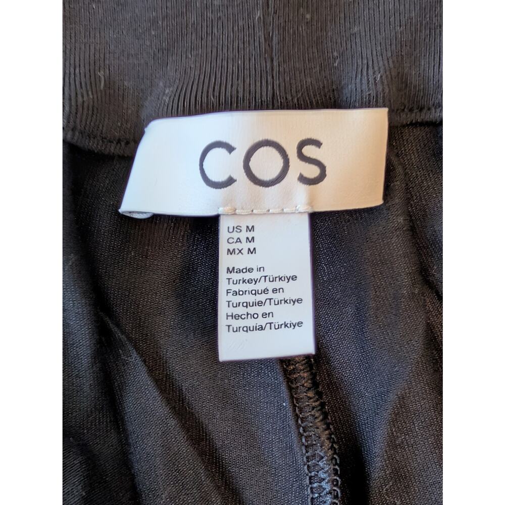 COS Black Plissé Crinkle Wide Leg Pants - HTF Size M Sold Out - Picture 5 of 8
